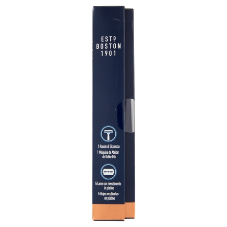 King C. Gillette Rasoio di Sicurezza Uomo Manico + Lame di Ricambio per Rasoio da Uomo 5 Ricariche